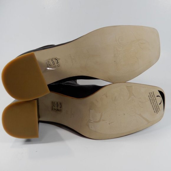 FREE PEOPLE Sienna Square Toe Ankle BOOTS Size 40 9.5 10 Black Leather NEW $198 - Picture 12 of 16